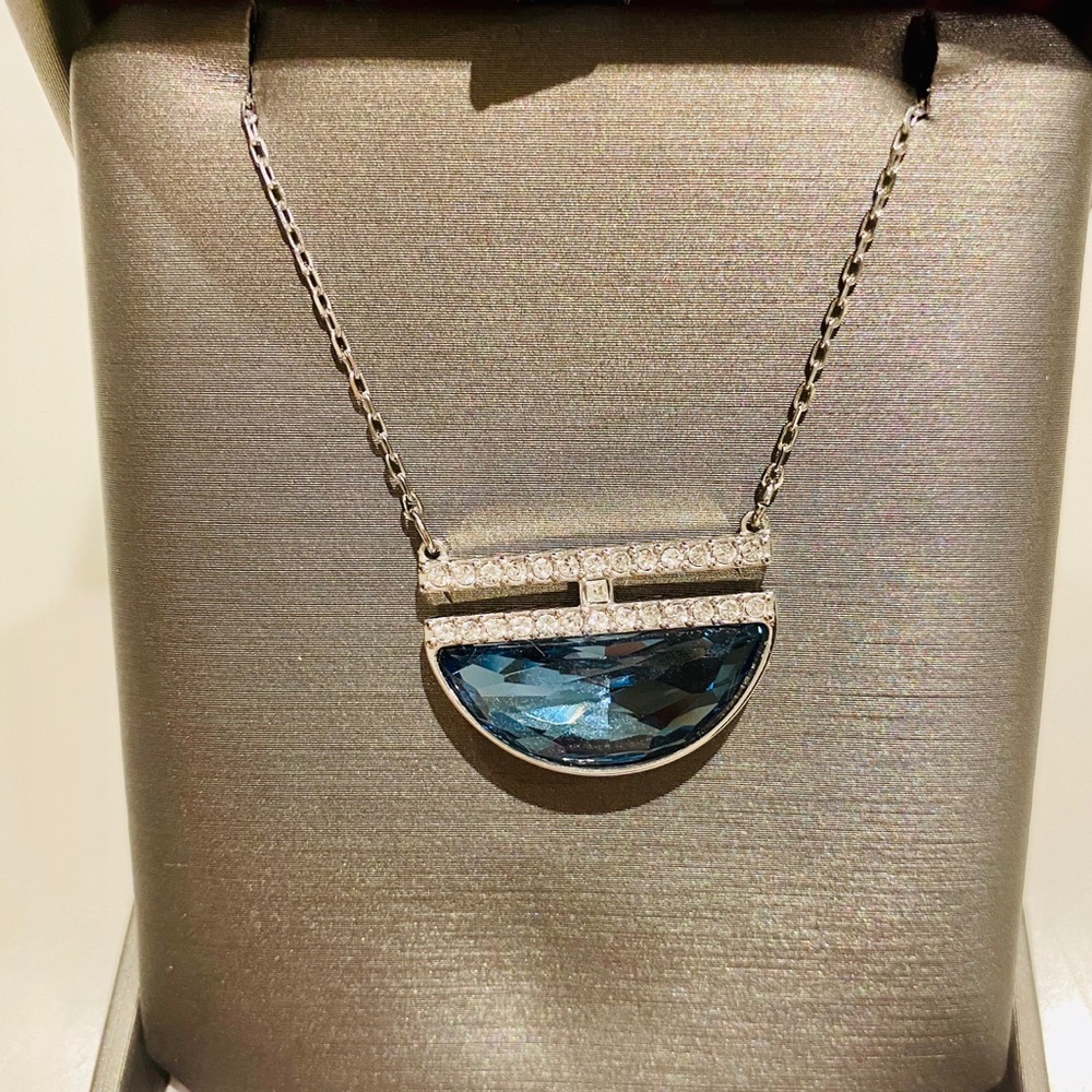 Swarovski huge blue crystal necklace